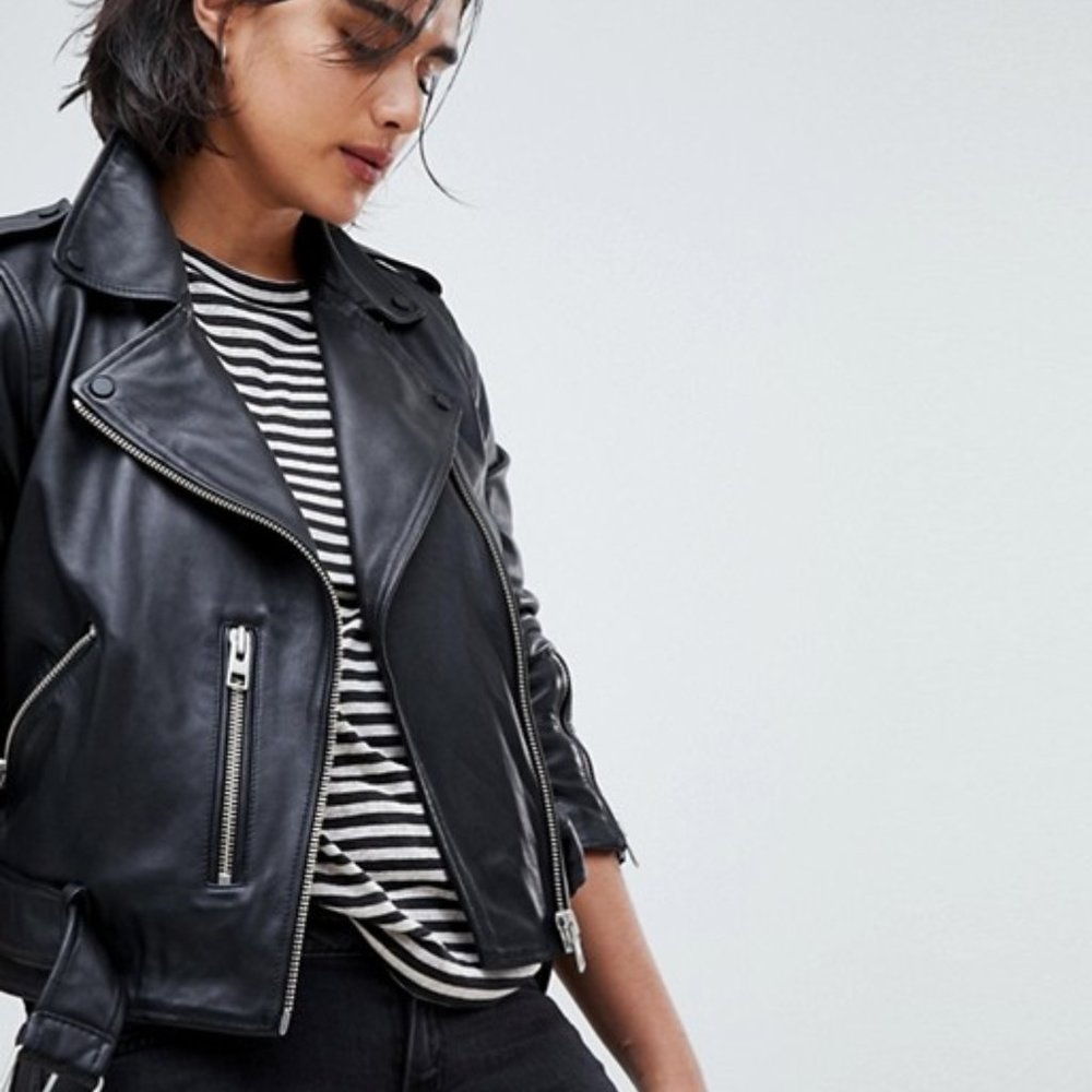 All Saint Leather Balfern Biker Jacket